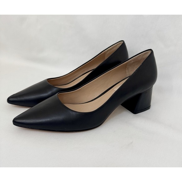 ANTONIO MELANI Shoes - Antonio Melani Black Leather Heeled Pumps 7.5 Block